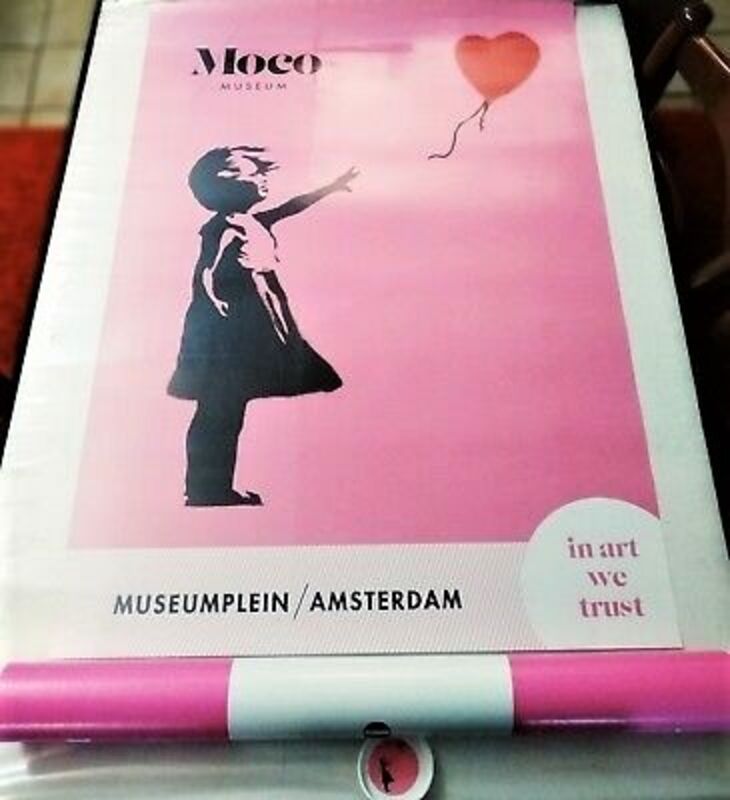Banksy, ‘GIRL WITH BALLOON - Rare poster from the Moco Museum’, 2017, Ephemera or Merchandise, Rare poster on thick glossy paper and its original tube, AYNAC Gallery