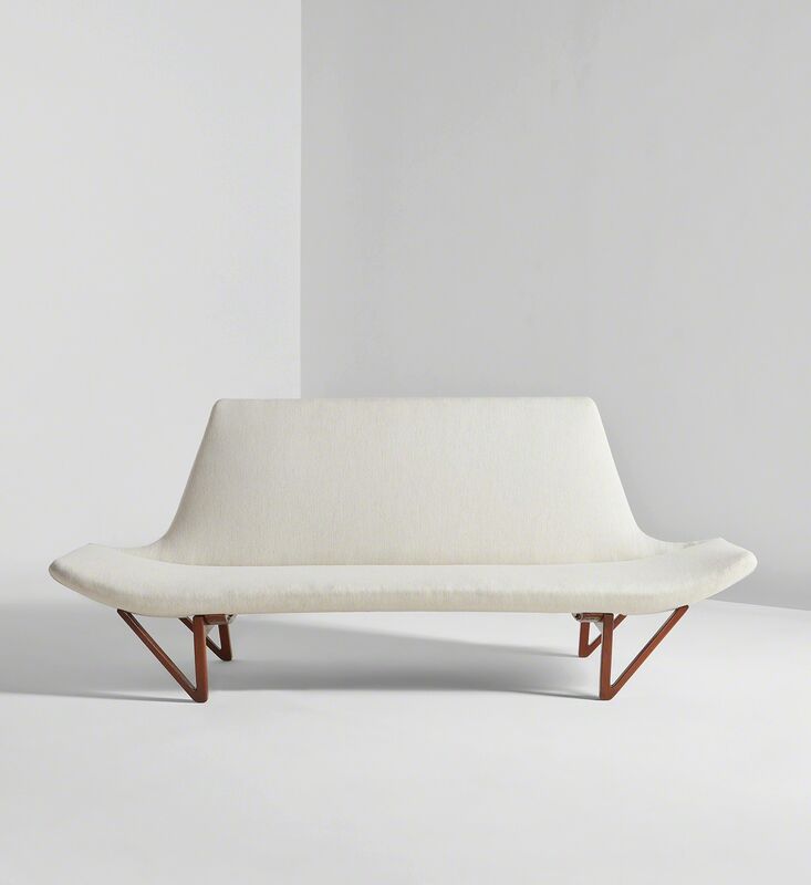 Edvard and Tove Kindt-Larsen, ‘Rare sofa’, circa 1956, Design/Decorative Art, Teak, fabric upholstery., Phillips