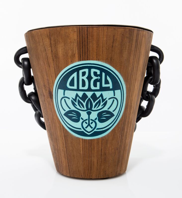 Shepard Fairey, ‘Obey ALS Ice Bucket’, 2016, Print, Hand stencil acrylic on wood with metal interior, Heritage Auctions