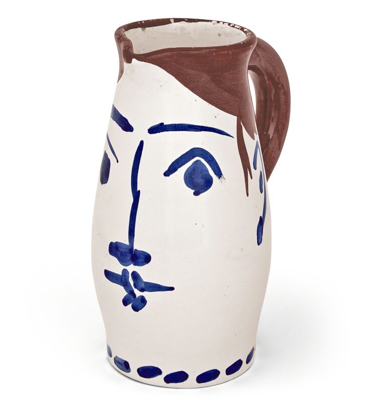 Pablo Picasso, ‘CHOPE VISAGE (A.R. 432)’, 1959, Design/Decorative Art, Painted and glazed white ceramic pitcher, Doyle