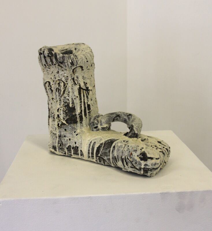 Jeffry Mitchell, ‘Foot Vase with Flower’, 2012, Sculpture, Glazed earthenware, Mark Moore Fine Art