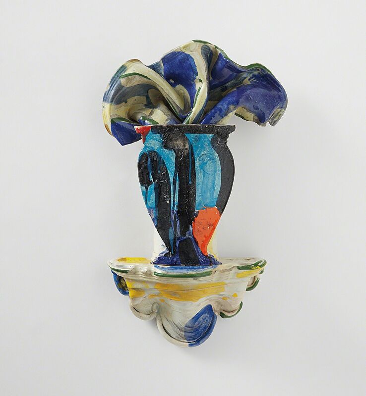 Betty Woodman, ‘Untitled sculpture (vase on wall bracket)’, circa 1990, Design/Decorative Art, Glazed earthenware., Phillips