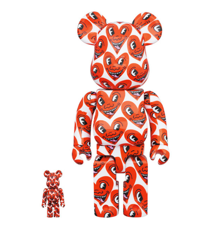 Keith Haring, ‘Be@rbrick 'Hearts Face'’, 2020, Sculpture, Collectible painted vinyl art figure., Signari Gallery