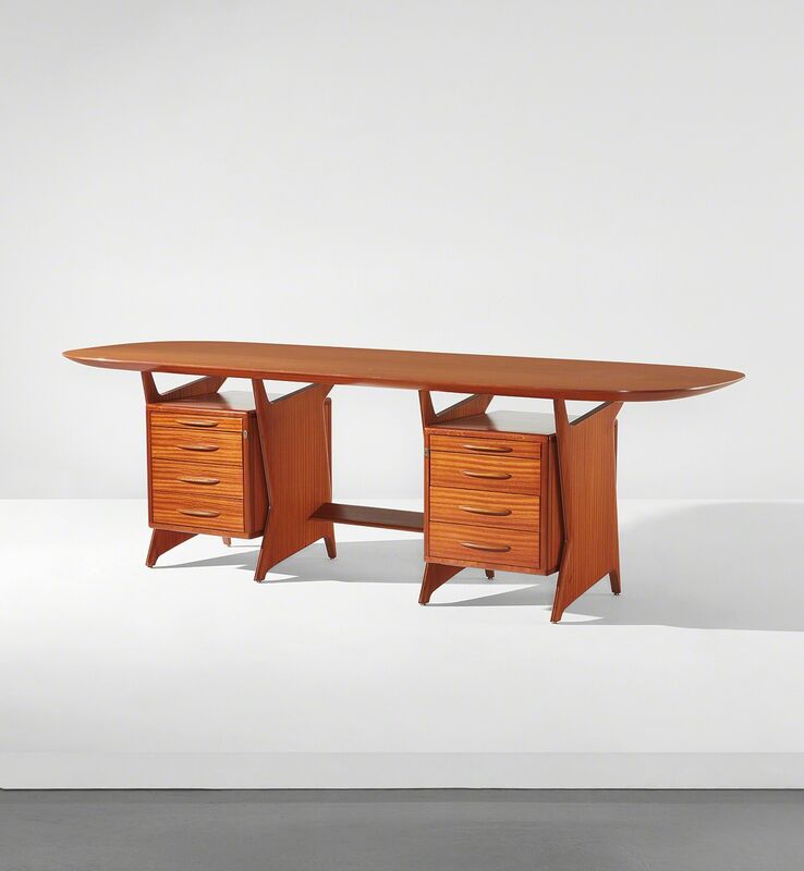 Gio Ponti, ‘Desk’, circa 1950, Design/Decorative Art, Sapele-veneered wood, sapele., Phillips