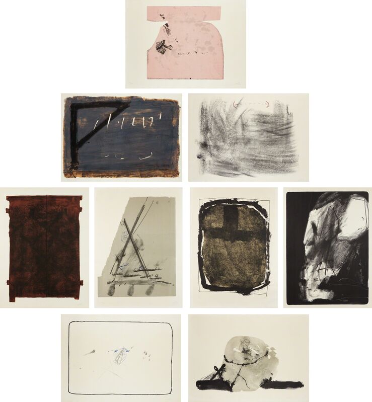 Antoni Tàpies, ‘Album St. Gallen: nine plates’, 1965, Print, Nine lithographs in colors, on Rives BFK paper, with full margins, title page, all contained in the original heavy paper portfolio, Phillips