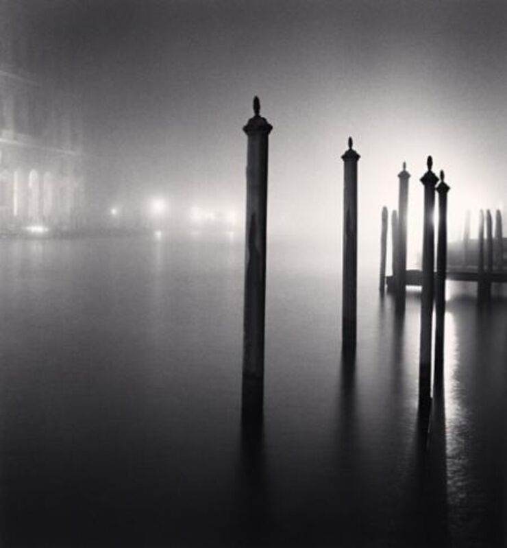 Michael Kenna, ‘Night Docking Poles, Venice, Italy’, 2007, Photography, Sepia toned silver gelatin print, Huxley-Parlour