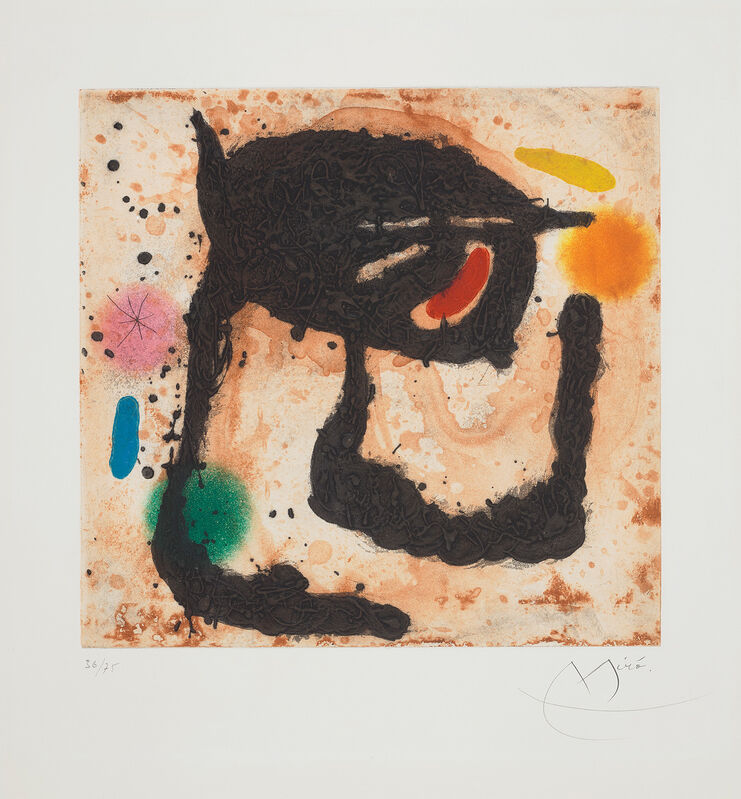 Joan Miró, ‘Le Dandy’, 1969, Print, Etching and aquatint with carborundum in colours, on Mandeure rag paper, with full margins., Phillips