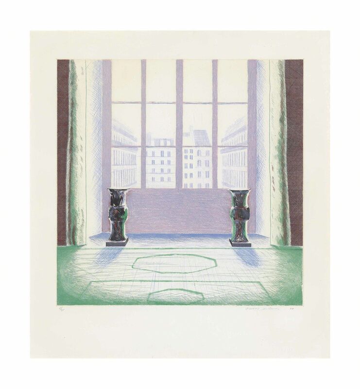 David Hockney, ‘Two Vases in the Louvre’, 1974, Print, Etching in colours on Inveresk mould-made paper, Christie's