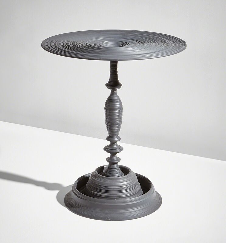 Sebastian Brajkovic, ‘“Lathe Table 450 Dark Grey”’, 2010, Design/Decorative Art, Anodized aluminum., Phillips