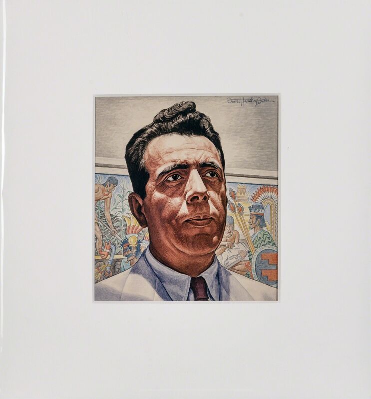 Ernest Hamlin Baker, ‘Journalist Portraiture - Padilla, Time magazine cover, April 6, 1946’, 1946, Painting, Mixed Media, Gouache, Pencil, Robert Funk Fine Art