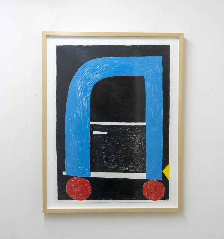 Mick Burson, ‘Driving at night ’, 2019, Drawing, Collage or other Work on Paper, Graphite color pencil on paper, Richard Levy Gallery