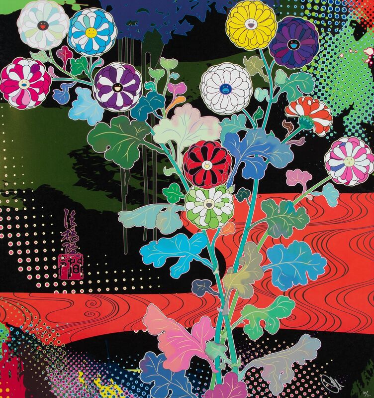 Takashi Murakami, ‘Korin: Dark Matter’, 2015, Print, Offset lithograph in colors on smooth wove paper, Heritage Auctions