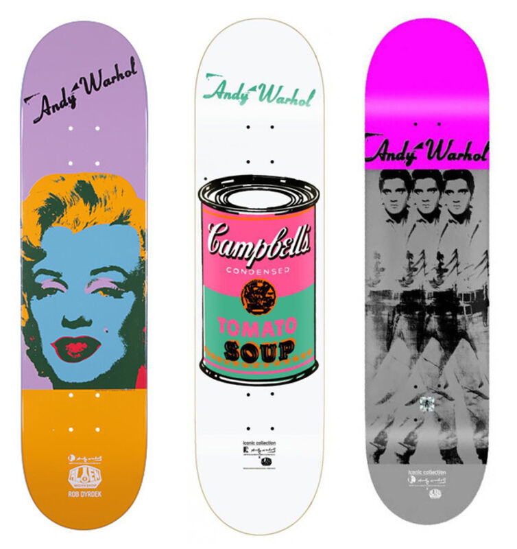 Andy Warhol, ‘Skateboard set of 3’, ca. 2013, Print, Screenprint on wood, EHC Fine Art