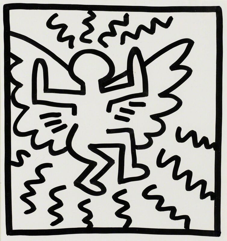 Keith Haring, ‘Untitled (Angel)’, 1982, Print, Offset lithograph, Forum Auctions