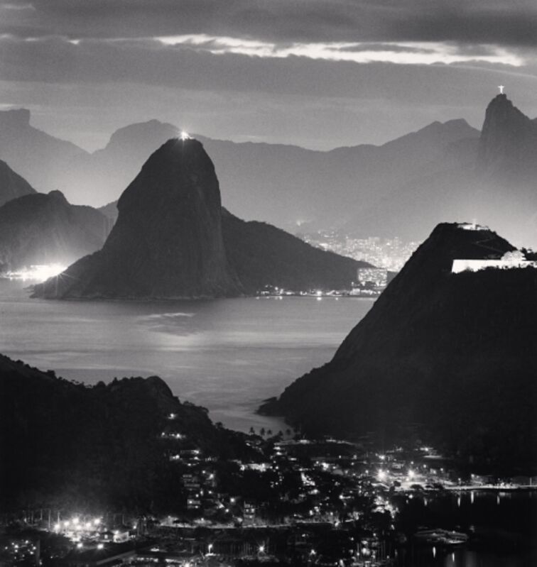 Michael Kenna, ‘Night Lights, Rio De Janiero, Brazil’, 2009, Photography, Sepia toned silver gelatin print, Huxley-Parlour