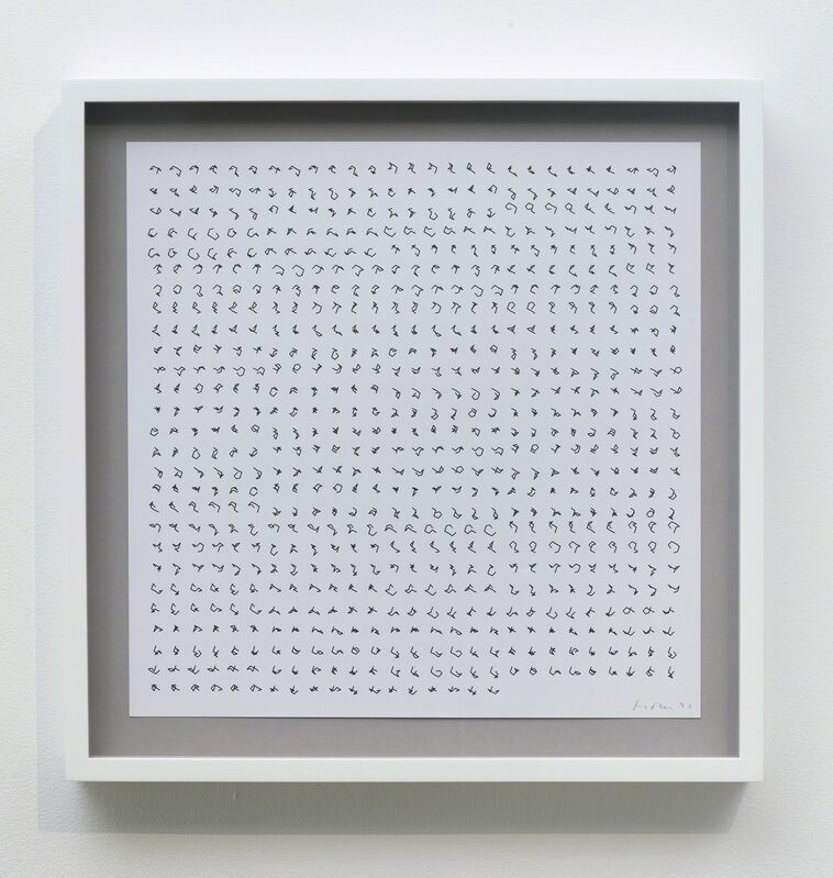 Manfred Mohr, ‘P-480/010110’, 1992, Drawing, Collage or other Work on Paper, Plotter drawing on paper, bitforms gallery