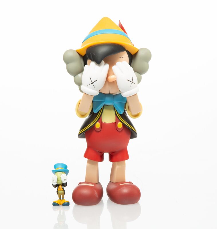 KAWS, ‘Pinocchio & Jiminy Cricket’, 2010, Sculpture, Painted cast vinyl, Heritage Auctions