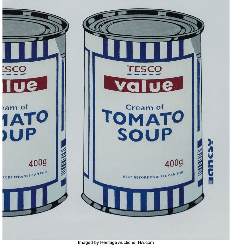 Banksy, ‘Tesco Value Cream of Tomato Soup, poster’, 2006, Print, Offset lithograph in colors on paper, Heritage Auctions