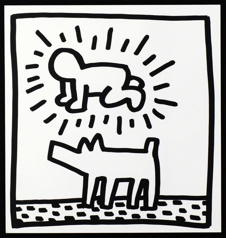Keith Haring, ‘Untitled & Untitled (from Keith Haring, Tony Shafrazi Gallery Exhibition Catalogue)(two works)’, 1982, Print, Offset Lithographs, Roseberys