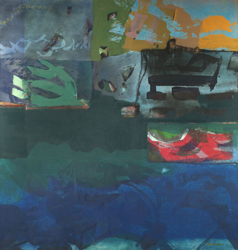 Syd Solomon, ‘Islandscape’, 1980, Painting, Acrylic and aerosol enamel on canvas, Berry Campbell Gallery
