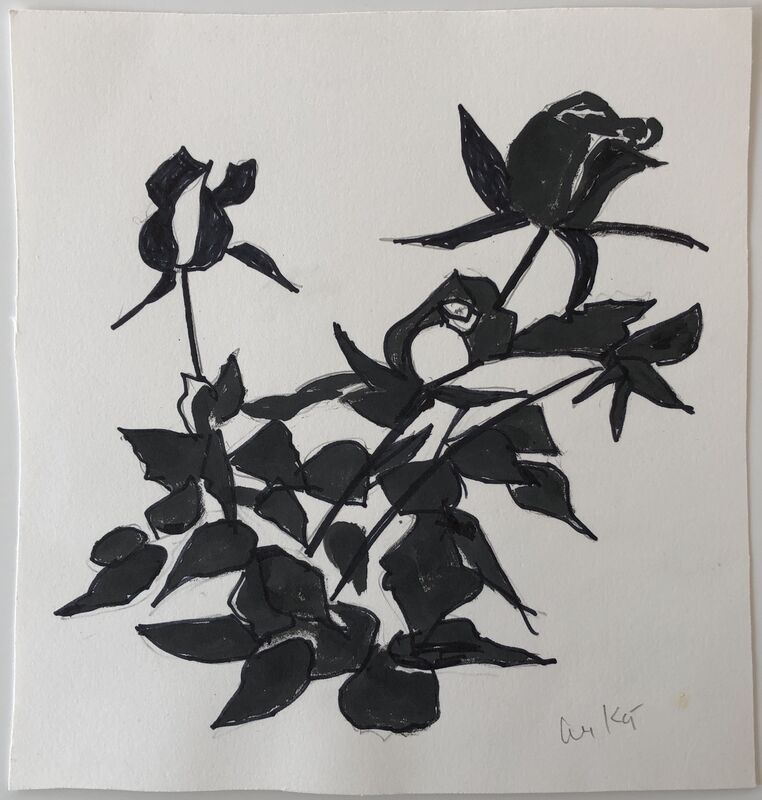 Alex Katz, ‘Study for Barney's 15’, 2014, Drawing, Collage or other Work on Paper, Black ink on paper, Galerie Klüser