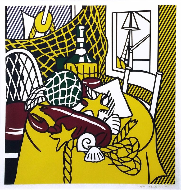 Roy Lichtenstein, ‘STILL LIFE WITH LOBSTER’, 1974, Print, LITHOGRAPH & SCREENPRINT ON RIVES BFK PAPER, Gallery Art