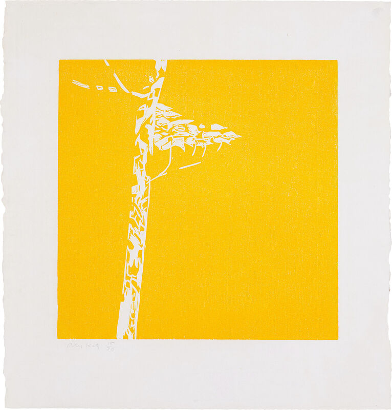 Alex Katz, ‘Tree’, 1990, Print, Woodcut in yellow, on Iyo Glazed paper, with full margins., Phillips