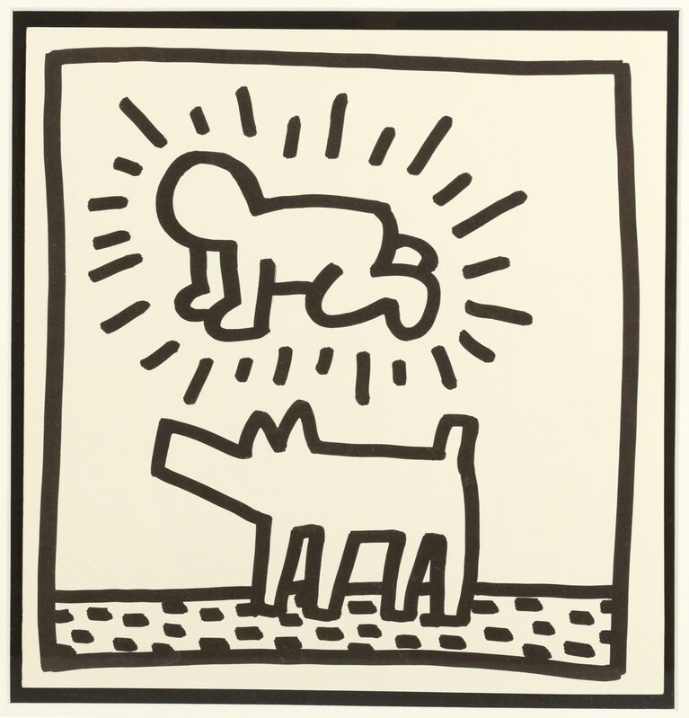 Keith Haring, ‘untitled (Love & Radiant Baby)’, 1982, Print, Two lithographs on paper, Chiswick Auctions