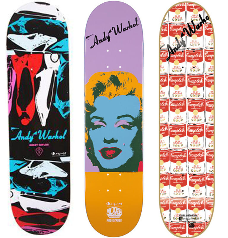 Andy Warhol, ‘skateboards’, 2010, Print, Screenprint on wood, EHC Fine Art Gallery Auction