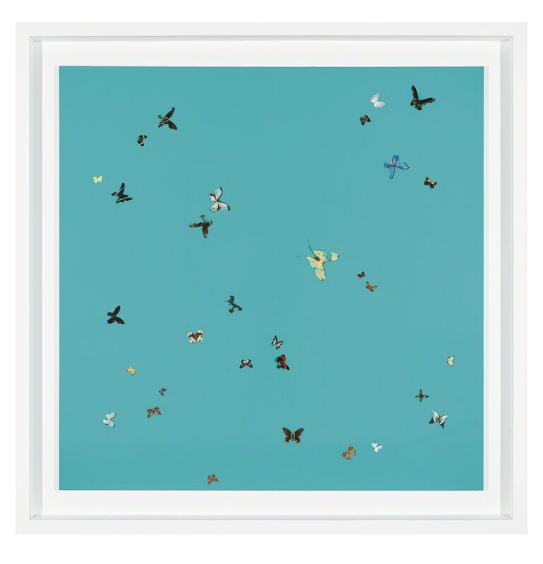 Damien Hirst, ‘Love Love Love’, 1994-1995, Drawing, Collage or other Work on Paper, Butterflies and household gloss on canvas, Belvedere 21