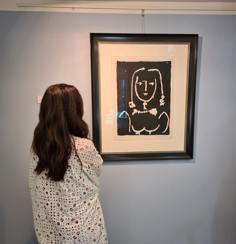 Pablo Picasso, ‘Buste blanc sur Noir ’, 1949, Print, Lithograph, Galerie Raphael