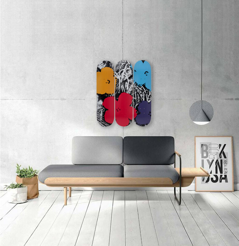 Andy Warhol, ‘Flowers (Grey/Red) Skateboard Decks’, 2019, Design/Decorative Art, 7-ply Canadian Maplewood with screen-print, Artware Editions