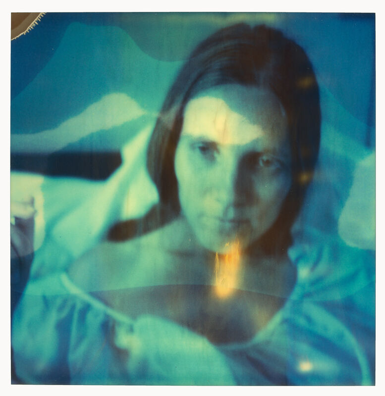 Stefanie Schneider, ‘Madonna without a Cause (Burned) - Self Portrait’, 1999, Photography, Print on Velvet Watercolor, 310gsm, No OBAs, Bright White, Acid Free based on an original Polaroid, not mounted., Instantdreams