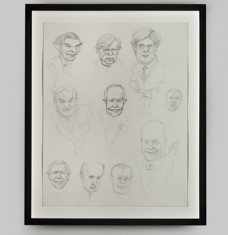 Jim Shaw, ‘Study for Neo-Conservative Gremlins’, 2007, Drawing, Collage or other Work on Paper, Pencil on paper, MCASD Benefit Auction