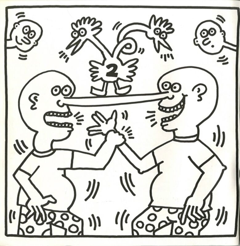 Keith Haring, ‘Coloring Book (Artist Book of 20 Bound Offset Lithographs), 1985’, 1986, Print, Artist Book of 20 bound Offset Lithographs, Alpha 137 Gallery