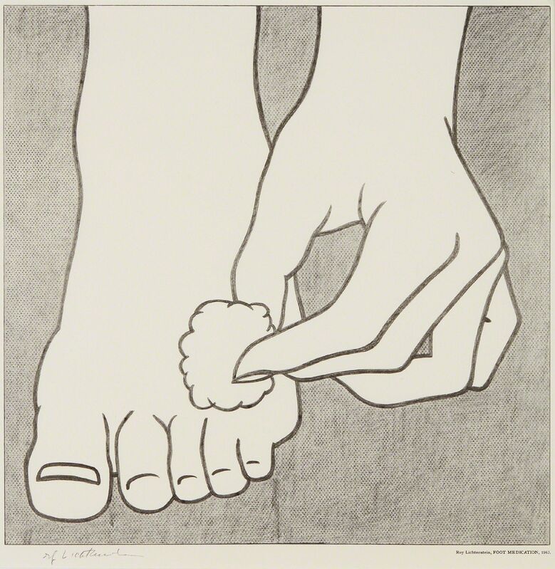 Roy Lichtenstein, ‘Foot Medication Poster’, 1963, Print, Offset lithograph, on wove paper, with full margins, Phillips