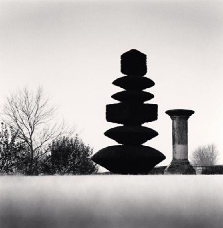 Michael Kenna, ‘Topiary and Column, Northamptonshire, England’, 2005, Photography, Sepia toned silver gelatin print, Huxley-Parlour