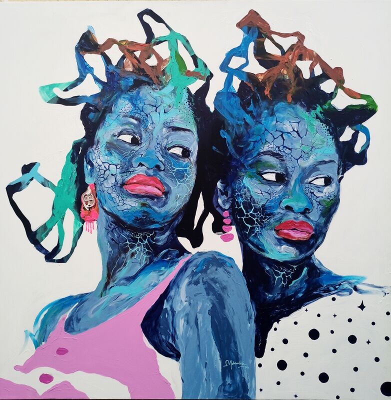 Sisqo Ndombe, ‘No regards II’, 2021, Painting, Acrylic on canvas,  TAAG Gallery 