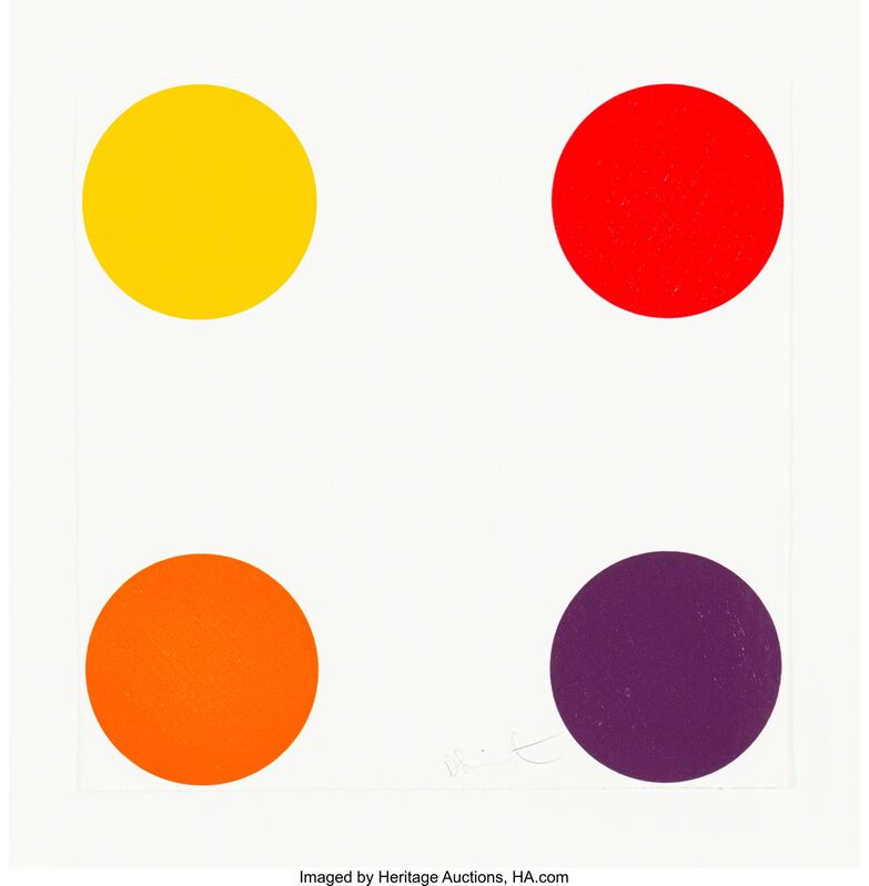 Damien Hirst, ‘Elaidoyl Chloride, from 40 Woodcut Spots’, 2011, Print, Woodcut in colors on wove paper, Heritage Auctions