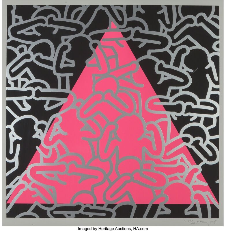 Keith Haring, ‘Silence = Death’, 1989, Print, Screenprint in colors, Heritage Auctions
