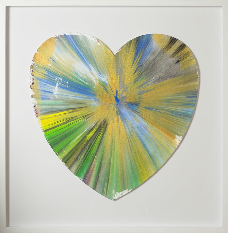 Damien Hirst, ‘Spin Painting - Heart’, 2009, Painting, Painting on paper, Rudolf Budja Gallery