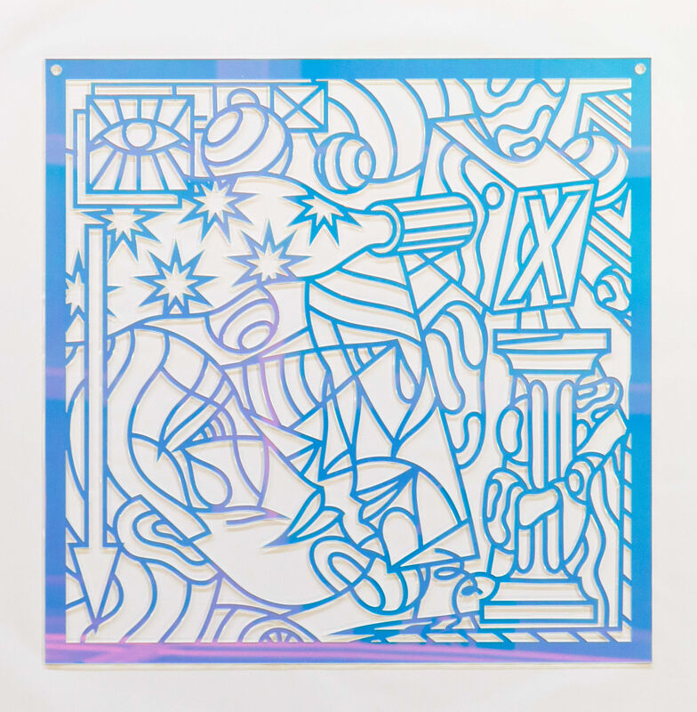 AkaCorleone, ‘IRIDESCENT II’, 2019, Sculpture, Laser-cut acrylic plaque with iridescent film, KOLLY GALLERY
