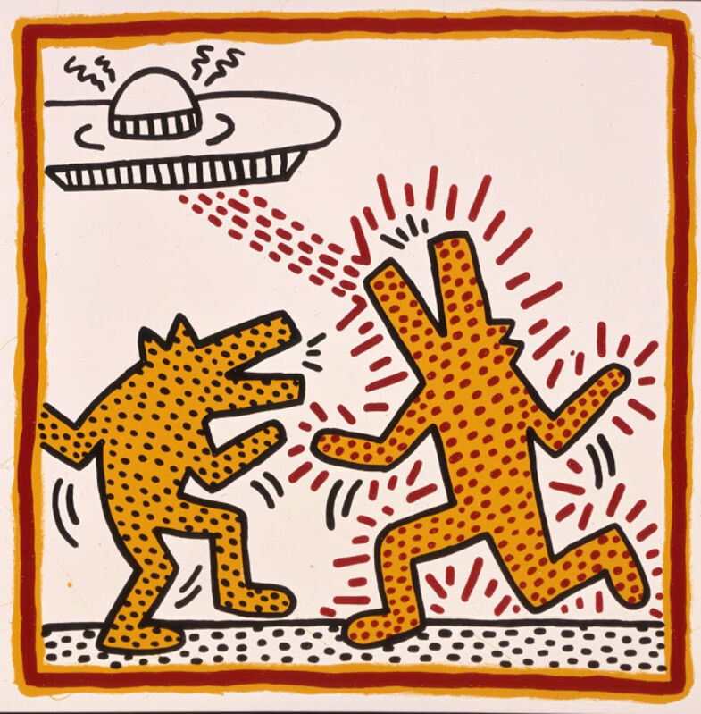 Keith Haring, ‘Untitled’, 1982, Painting, Baked enamel on steel, de Young Museum