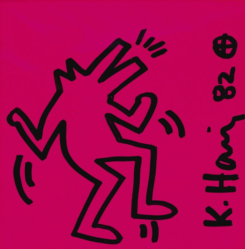 Keith Haring, ‘Dancing Dog’, 1982, Drawing, Collage or other Work on Paper, Sumi ink on paper, Sotheby's