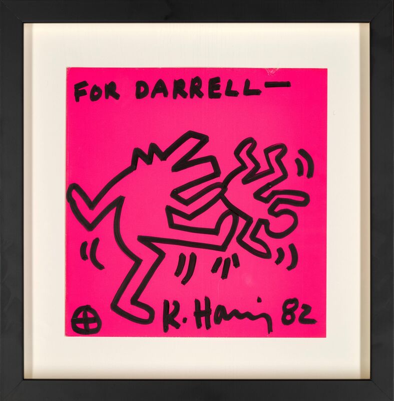 Keith Haring, ‘Untitled’, 1982, Drawing, Collage or other Work on Paper, Marker pen on colored card, Lucien Krief Gallery