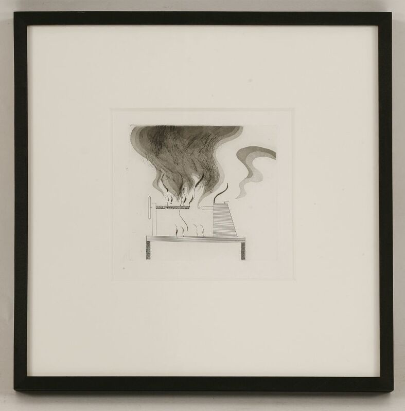 David Hockney, ‘The Lathe and Fire (Tokyo 92)’, 1969, Print, Etching and aquatint, Sworders