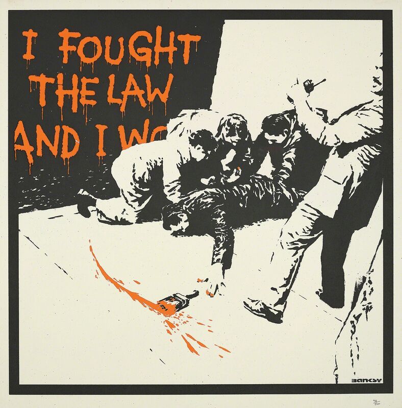 Banksy, ‘I Fought the Law’, 2005, Print, Screenprint in colours, on wove paper, with full margins., Phillips
