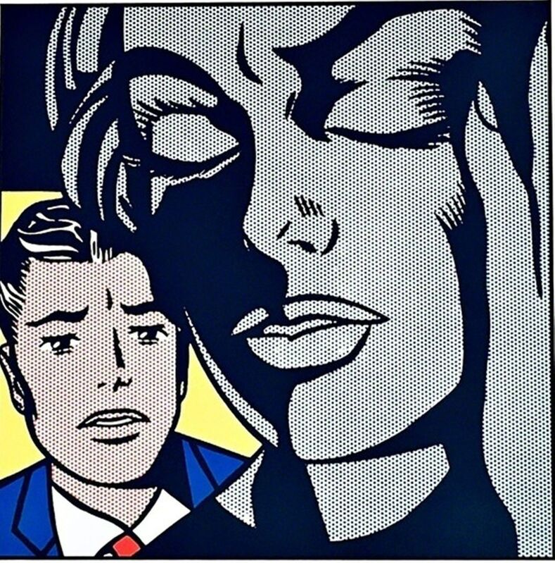 Roy Lichtenstein, ‘Tension, 1964 for Art Basel’, 1987, Print, Color offset lithograph on glossy thin board, unframed with label from art basel, Alpha 137 Gallery Gallery Auction