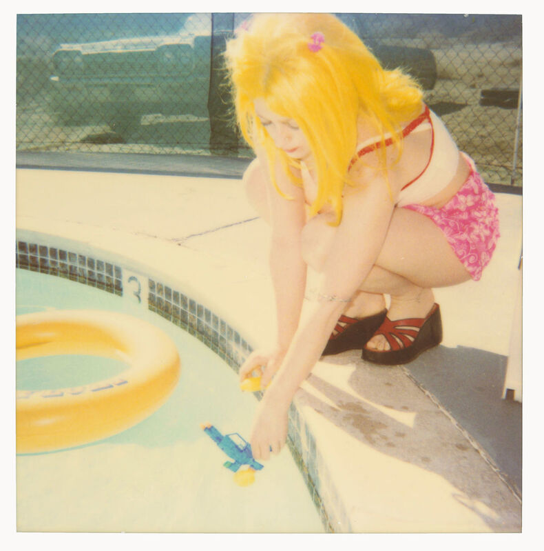Stefanie Schneider, ‘Max by the Pool’, 1999, Photography, Analog C-Print, hand-printed by the artist, based on a Polaroid, mounted on Aluminum with matte UV-Protection, Instantdreams