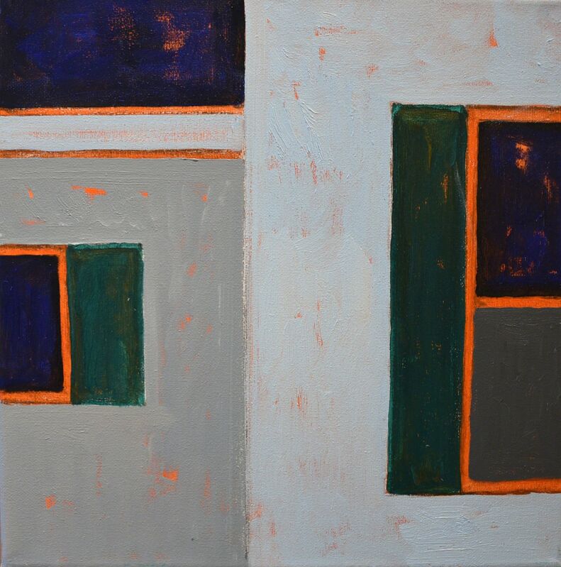 Adrianne Lobel, ‘Grey/Blue House ’, 2018, Painting, Oil on Canvas, Carter Burden Gallery